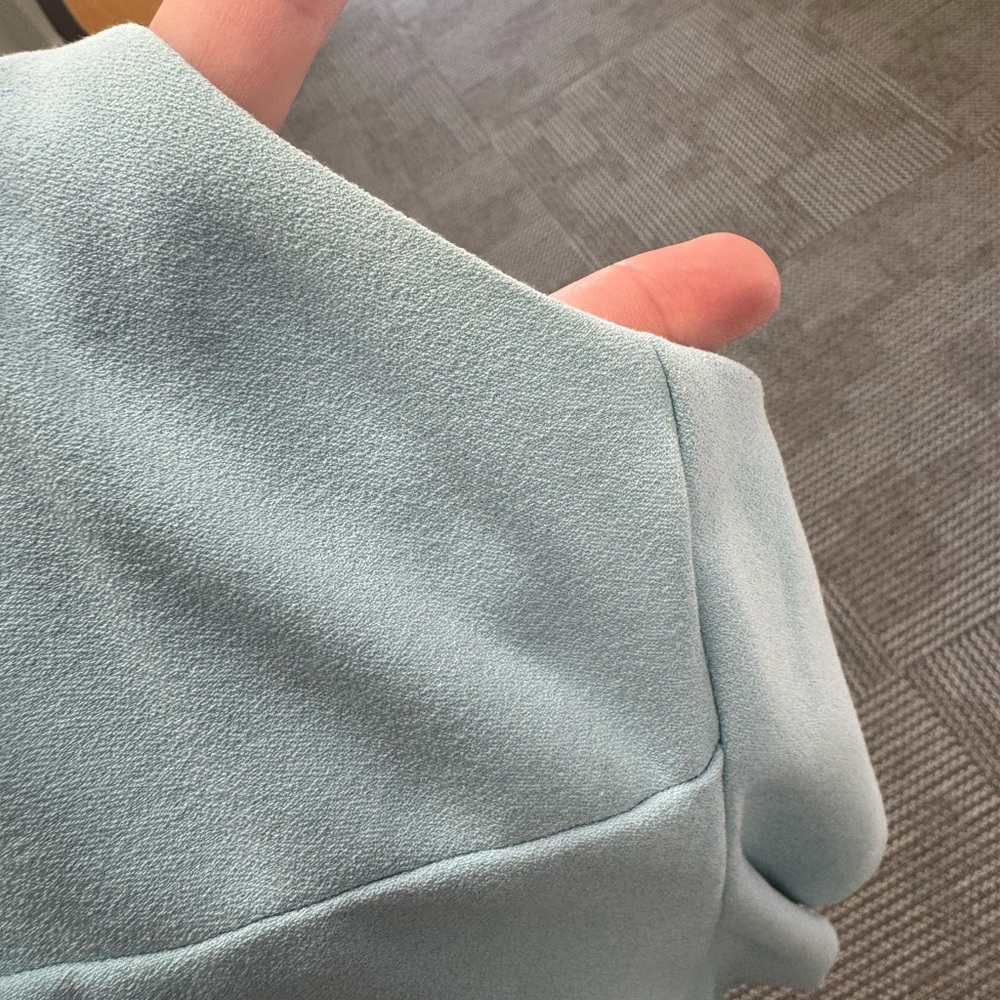 Aidan by Aidan Mattox Light Blue Ruffle Cocktail Mini Dress, size 8 - Picture 8 of 8